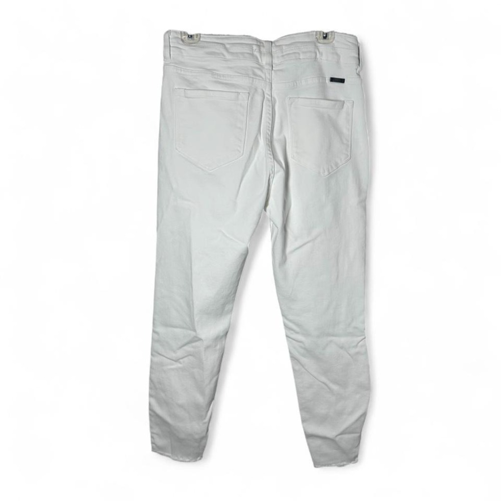 Kancan Jeans Women's White Distressed Stretch Pants high Rise Skinny Fray - Picture 2 of 7